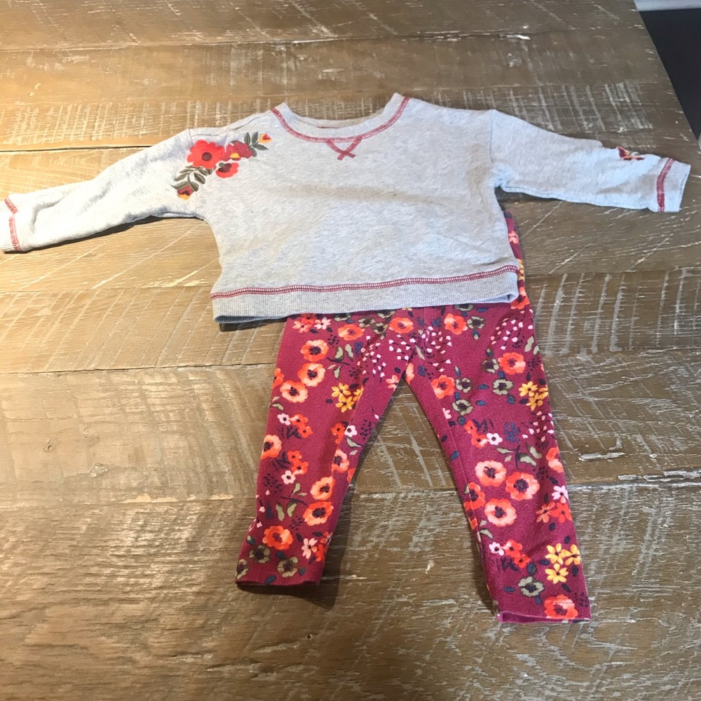 Girls Floral Outfit Gymboree 18 - 24 Months